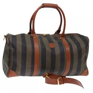 Auth FENDI 2-way Boston Duffle Bag